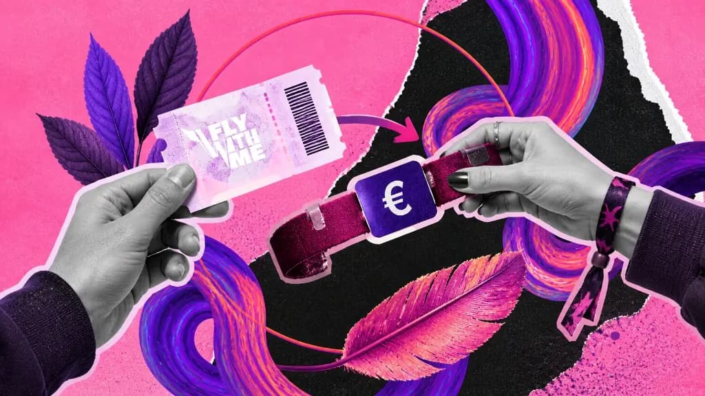 Ticket exchange for festival wristband